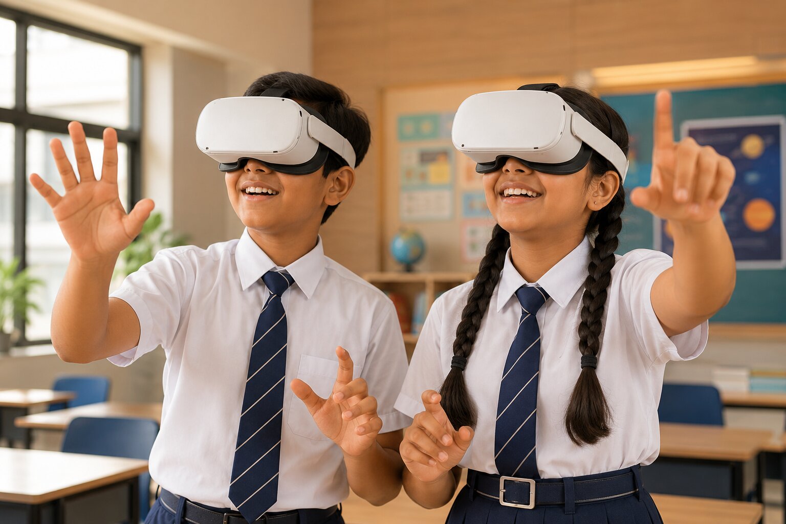 fotonVR virtual reality classroom in use